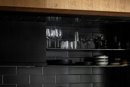 open kitchen shelves