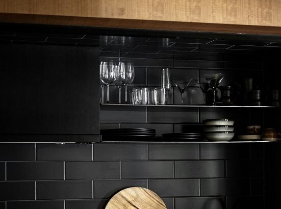 open kitchen shelves