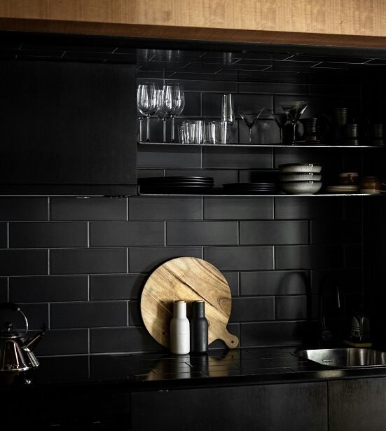 open kitchen shelves