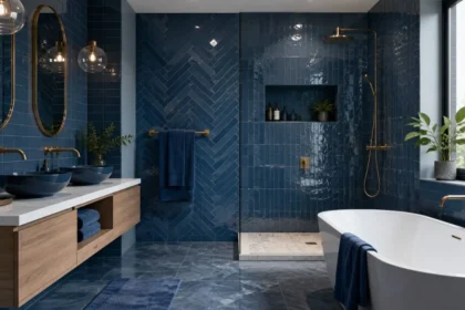 Bathroom Tiles Blue Colour Designs for Modern Bathrooms