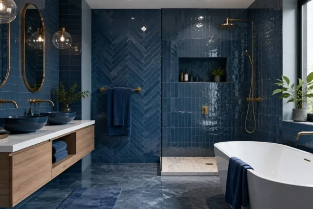 Bathroom Tiles Blue Colour Designs for Modern Bathrooms
