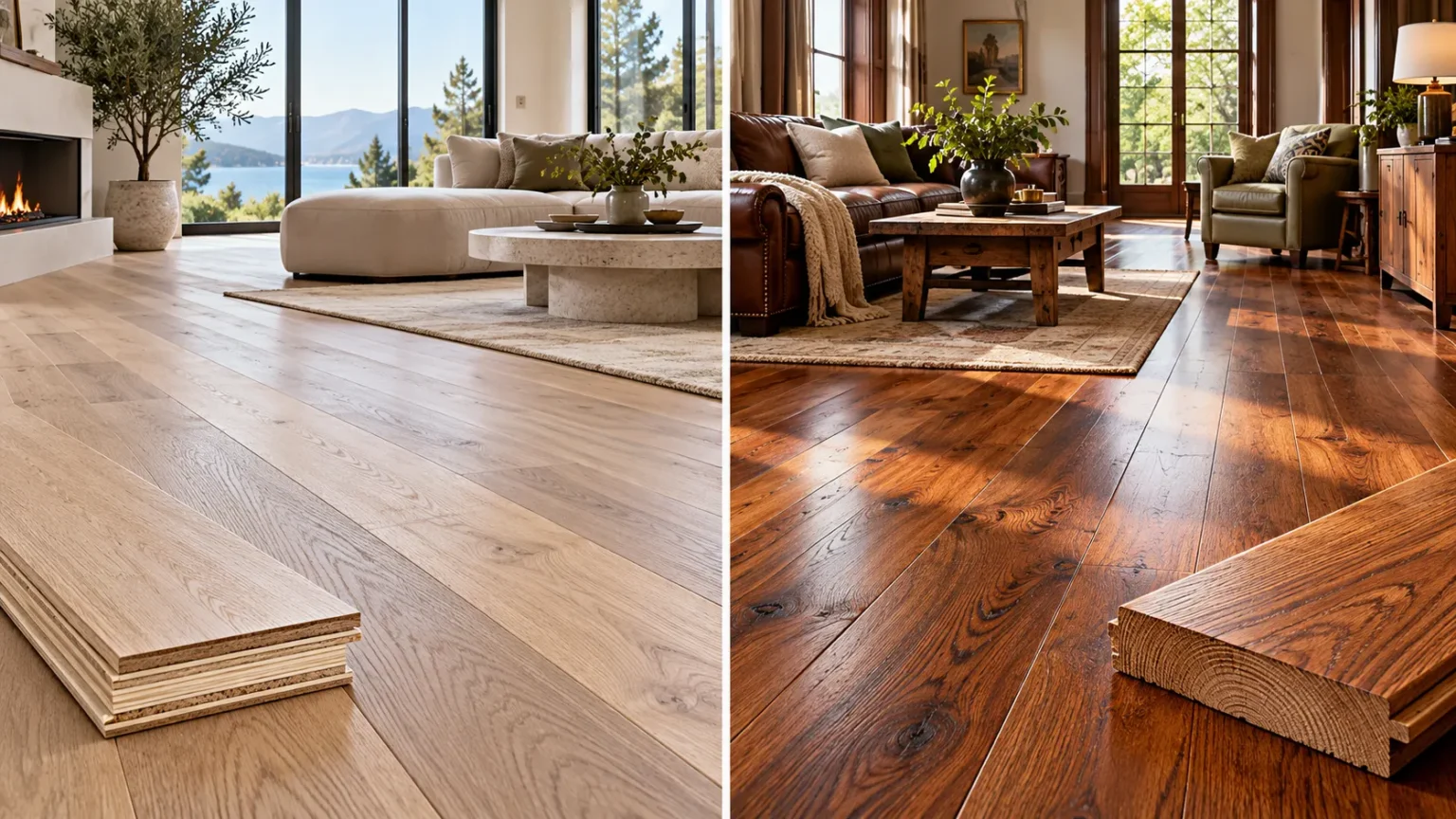 Engineered Wood vs. Solid Hardwood Flooring